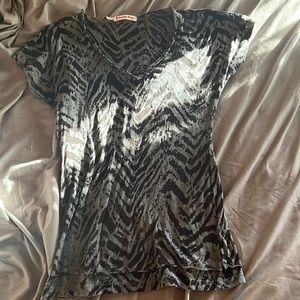 zebra print like brand new v cut shirt